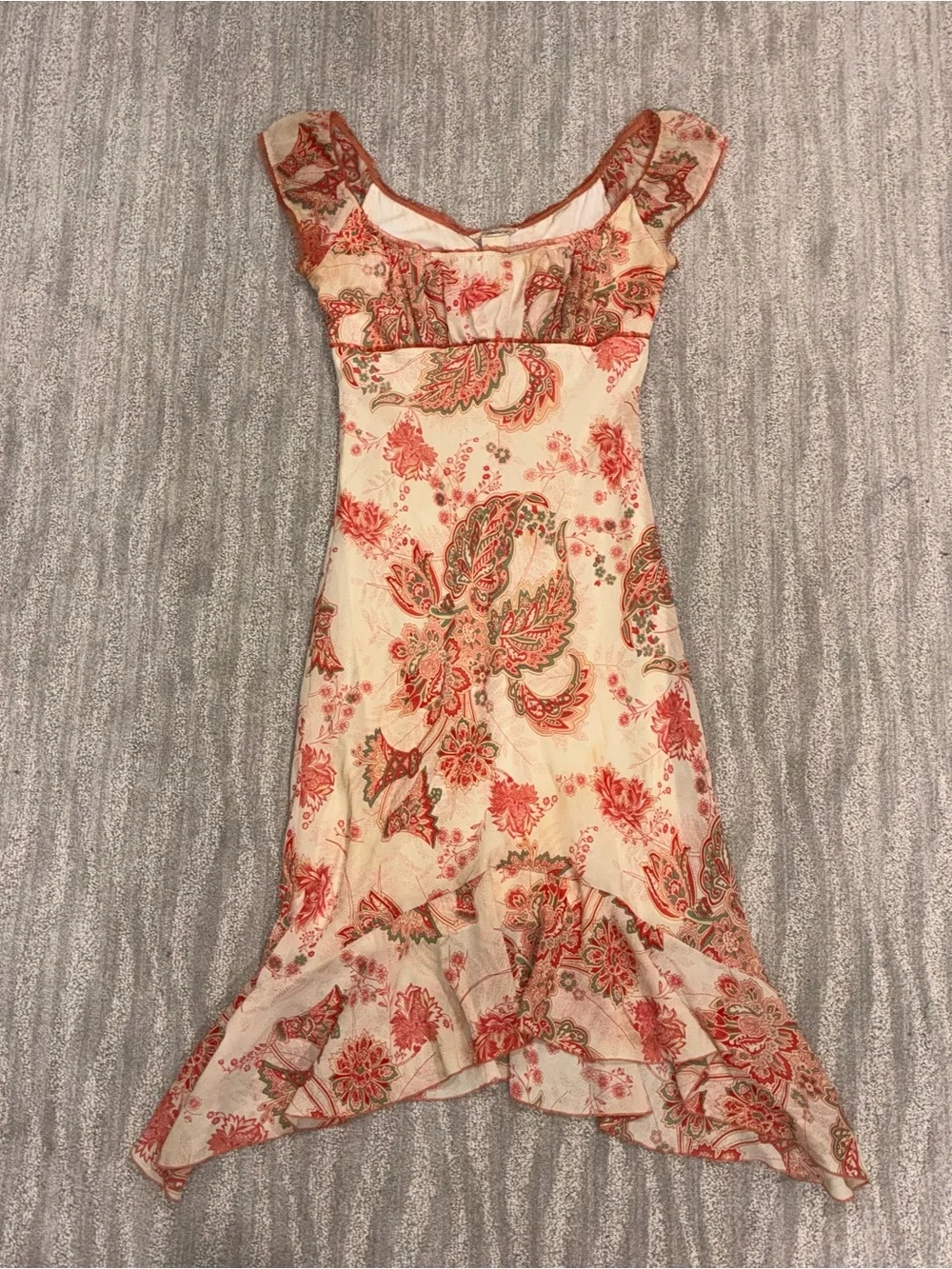 Y2K Speechless Paisley Midi Dress Asymmetric Milkmaid Fairy Boho Women’s Sz 13